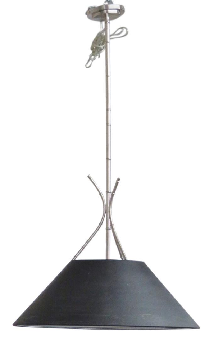 FAUX BAMBOO CHROME CHANDELIER (1 of 3)