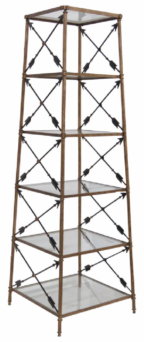 DIRECTOIRE STYLE ETAGERE w/ GLASS SHELVES (1 of 4)