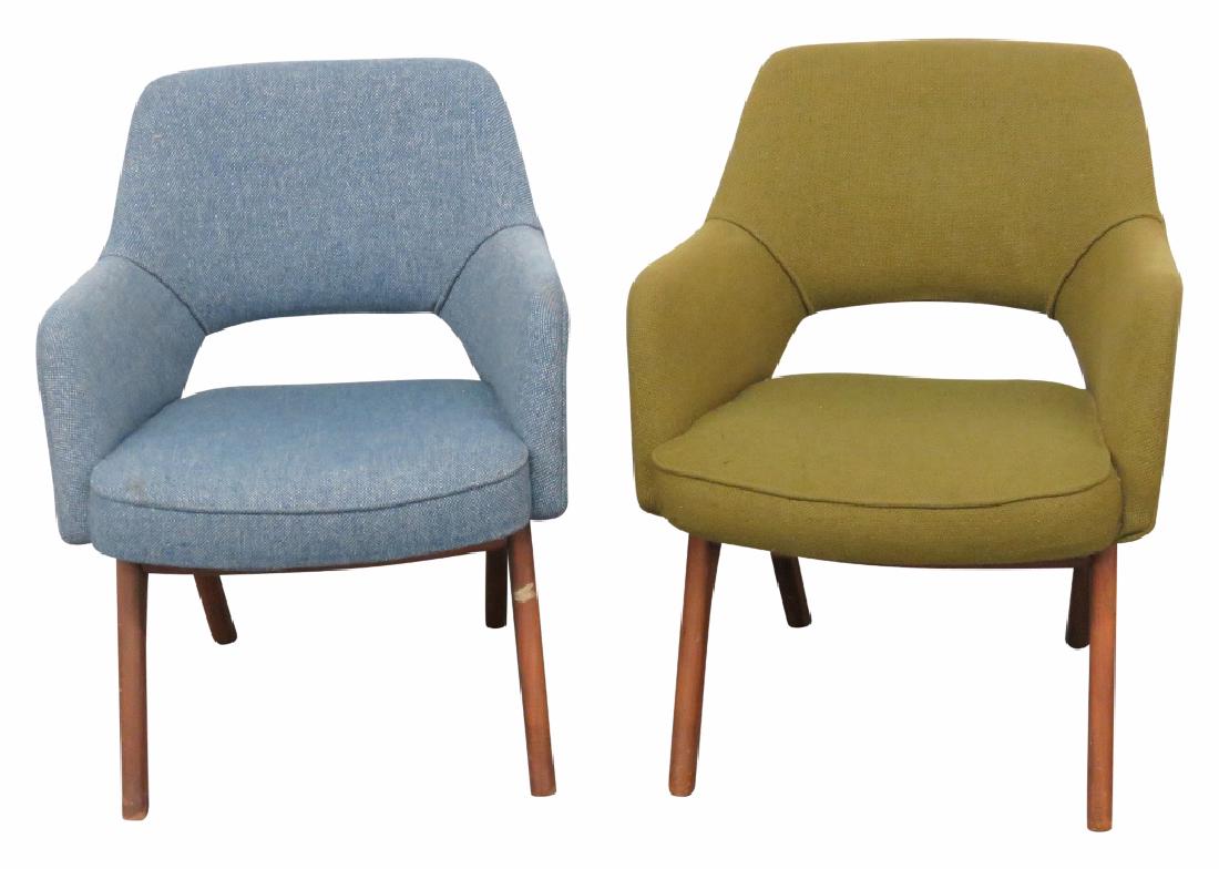 COMPANION Pair DANISH MODERN LOUNGE CHAIRS (1 of 4)