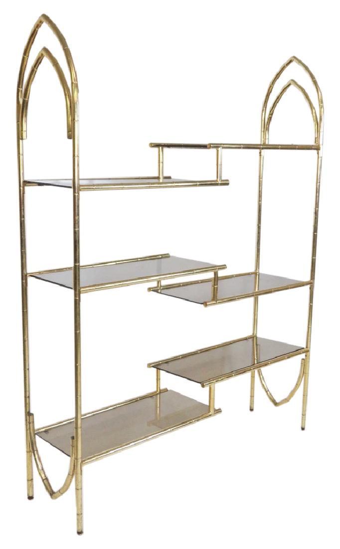 MODERN DESIGN BRASS & GLASS ETAGERE (1 of 4)