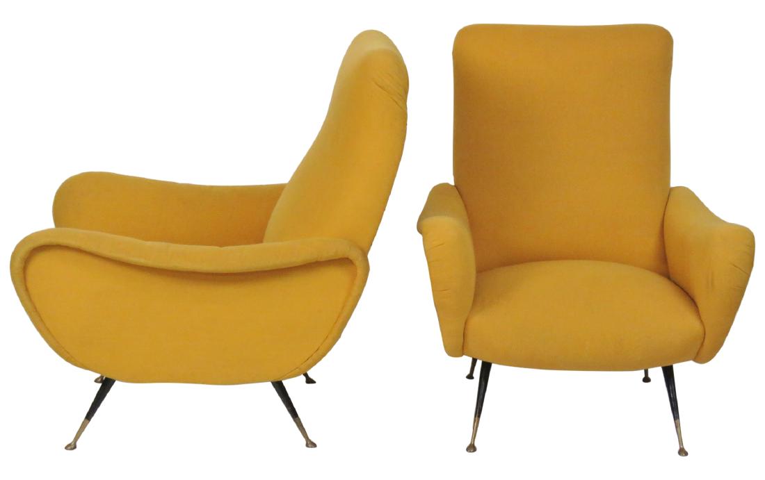 Pair ZANUSO STYLE MODERN LOUNGE CHAIRS (1 of 5)