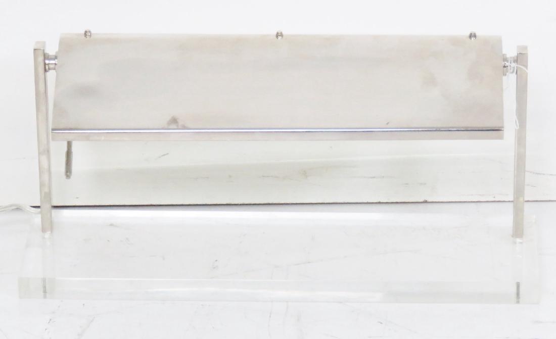 MODERN DESIGN CHROME & LUCITE STUDY LAMP (1 of 3)