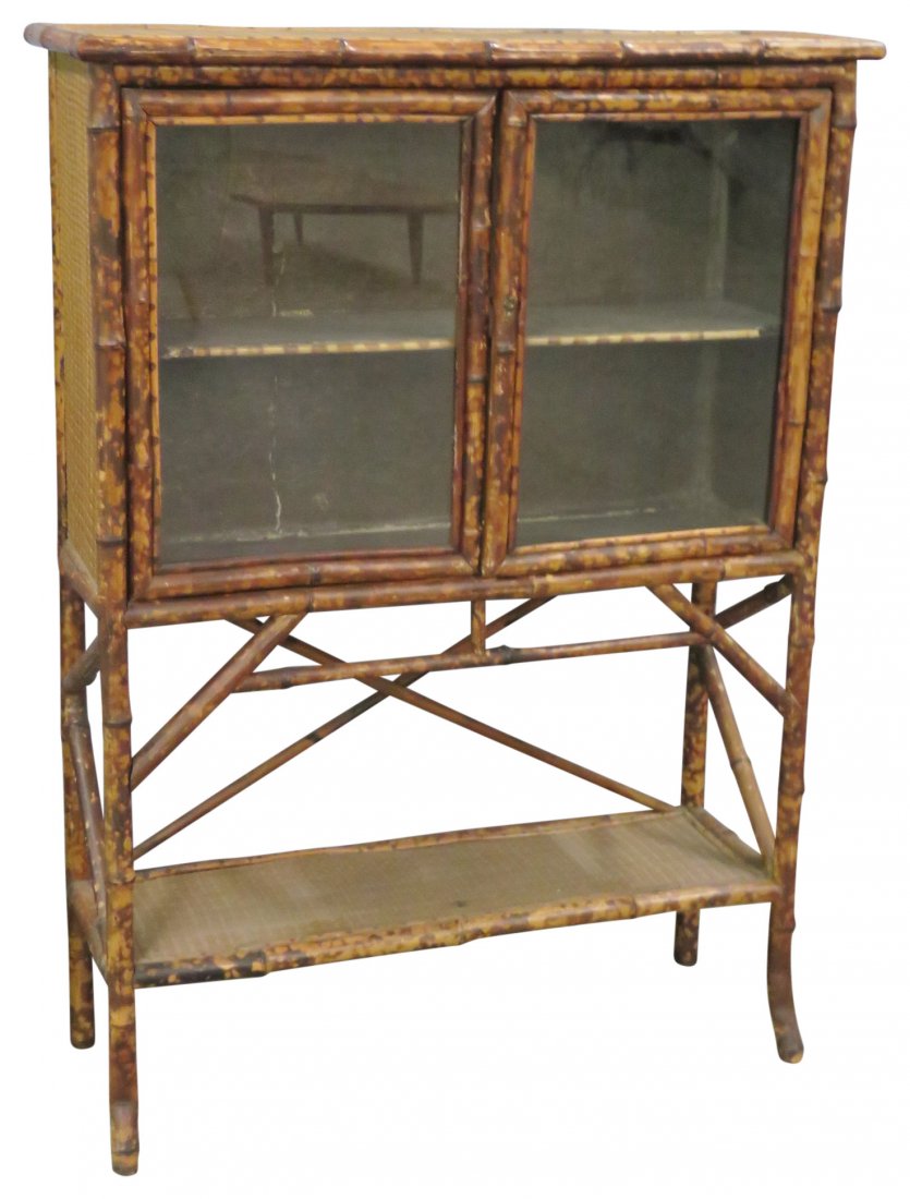 FAUX BAMBOO 2 DOOR CABINET (1 of 7)