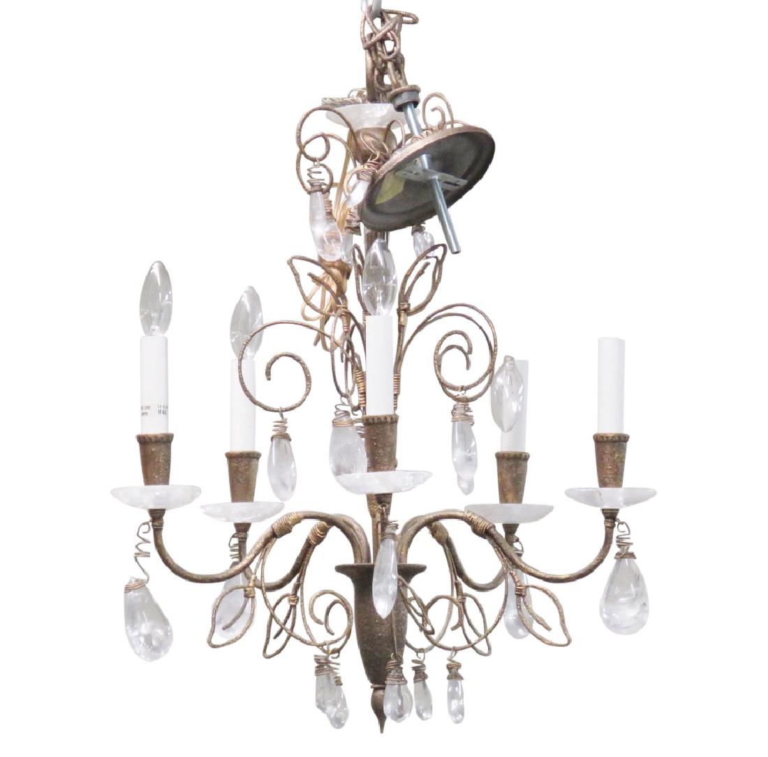 PETITE FRENCH STYLE ROCK CRYSTAL CHANDELIER (1 of 4)