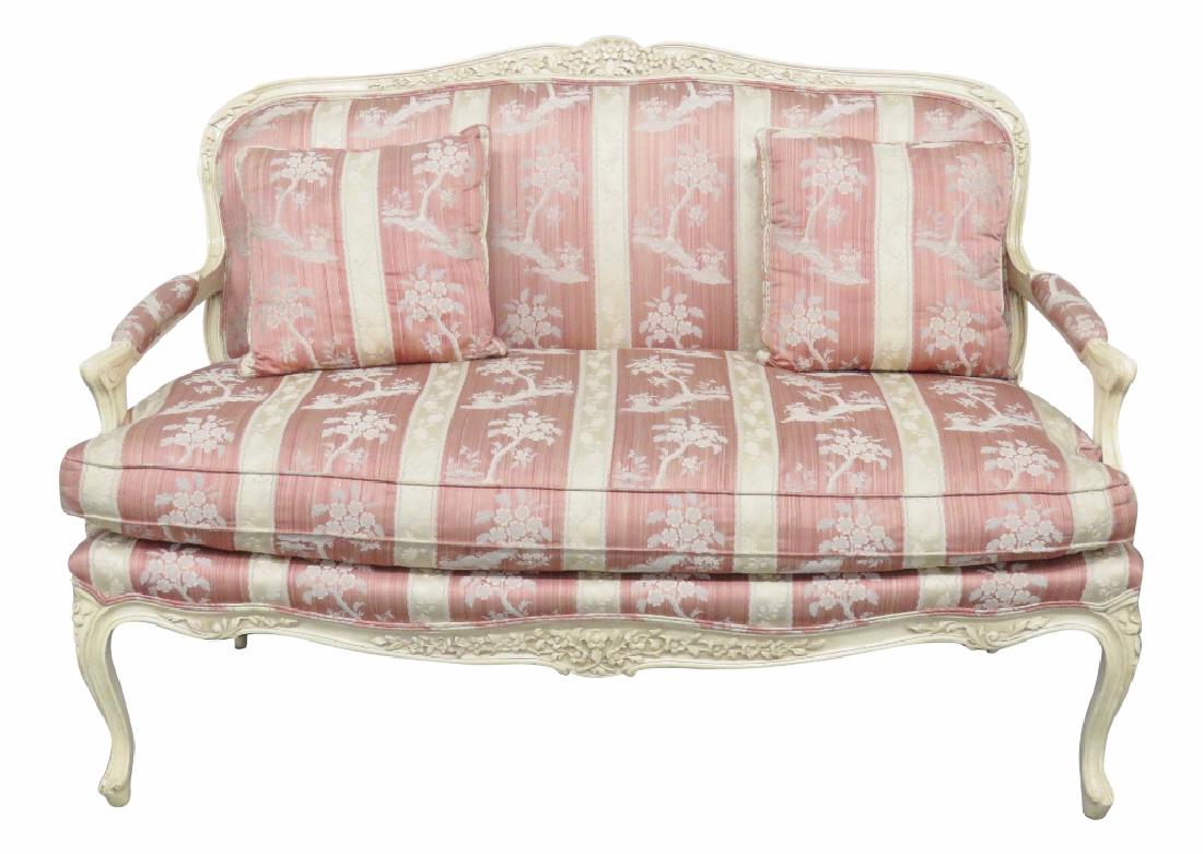 LOUIS XVI STYLE CREAM PAINTED SETTEE (1 of 4)