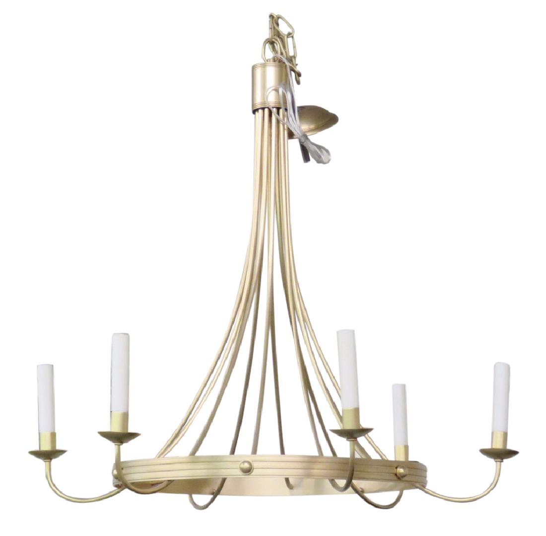 REGENCY STYLE BRASS CHANDELIER (1 of 3)