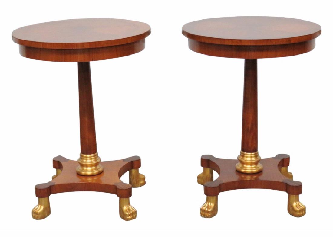 Pair WILLIAM SWITZER ITALIAN EMPIRE STYLE SIDE TABLES (1 of 5)