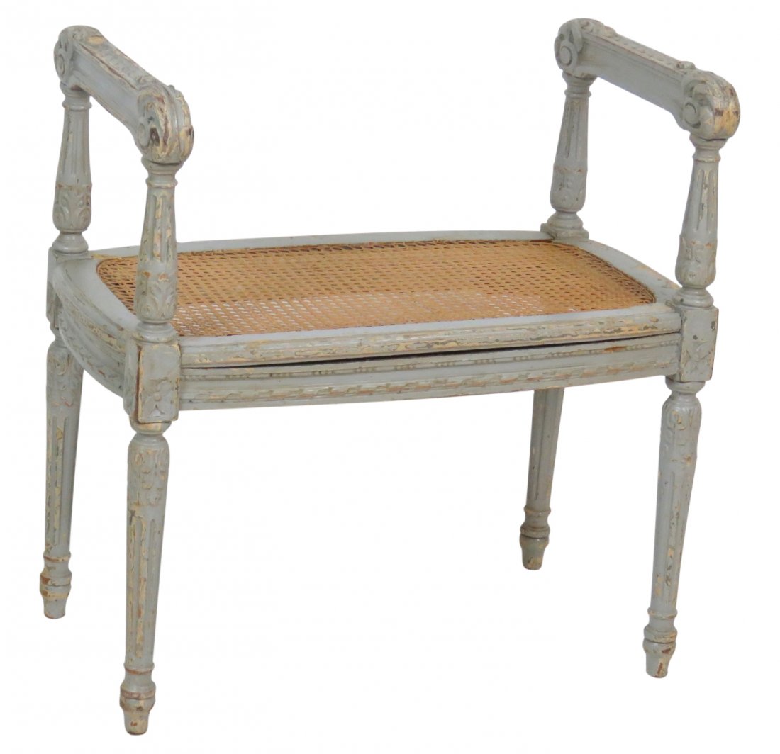 SWEDISH STYLE CANED BENCH (1 of 3)