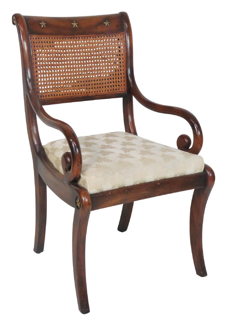 THEODORE ALEXANDER REGENCY STYLE CANE BACK ARM CHAIR Feb 26, 2017