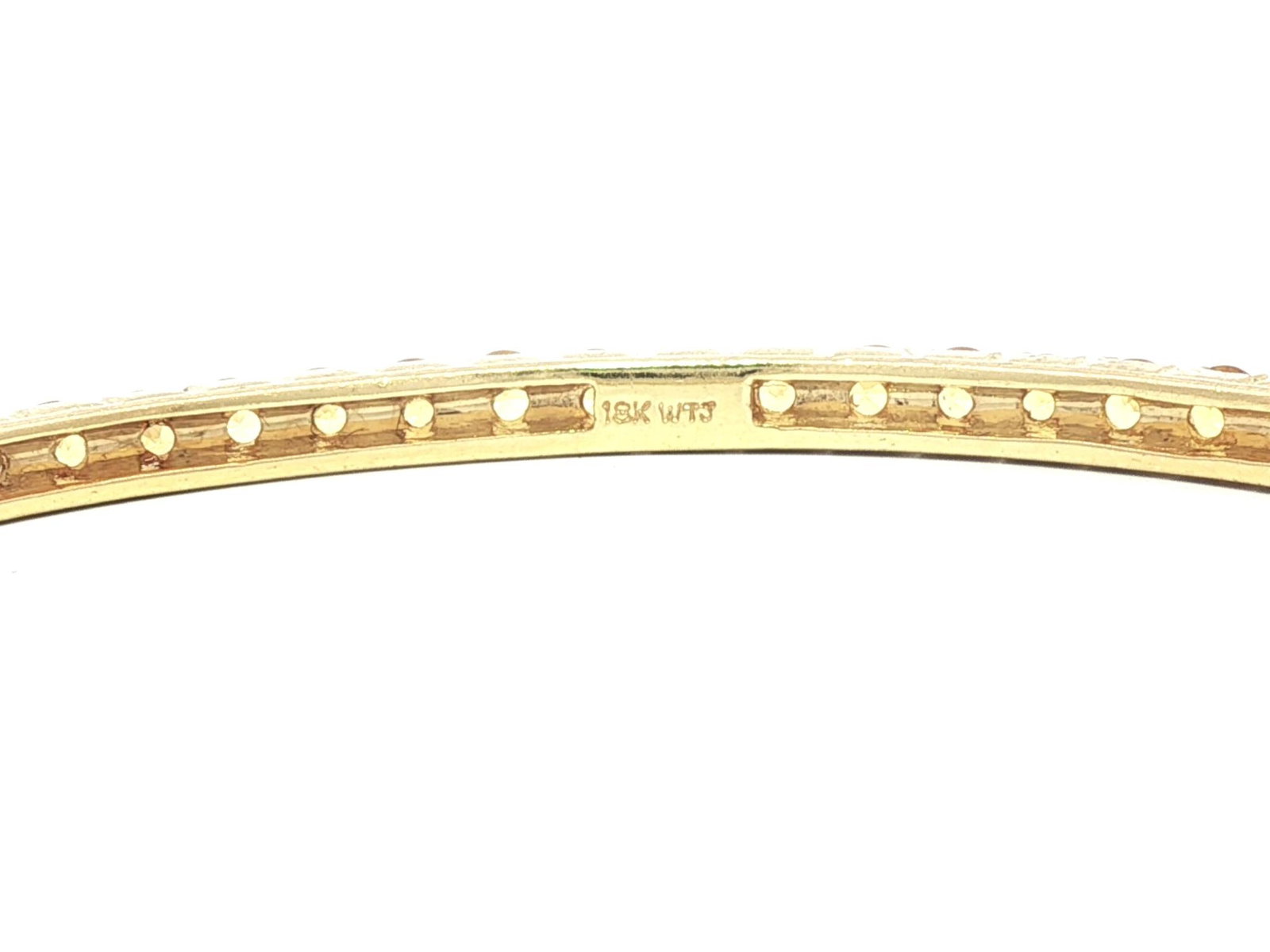 18k Gold Yellow Sapphire Eternity Tennis Slip On Bangle - 5