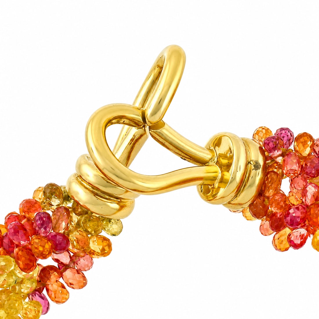 GIA Briolette Sapphire Necklace w/ 18k Gold Clasp - 5