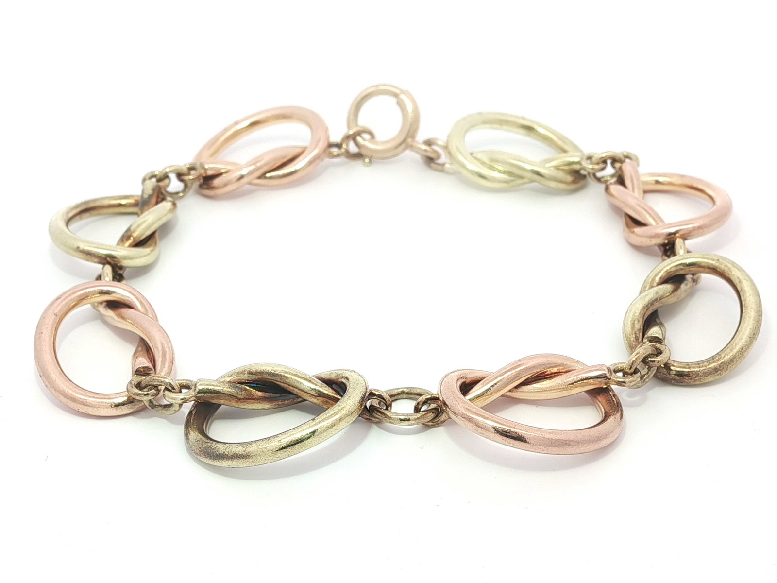 Tiffany & Co. 14k Rose & Green Gold Open Knot Bracelet - 4