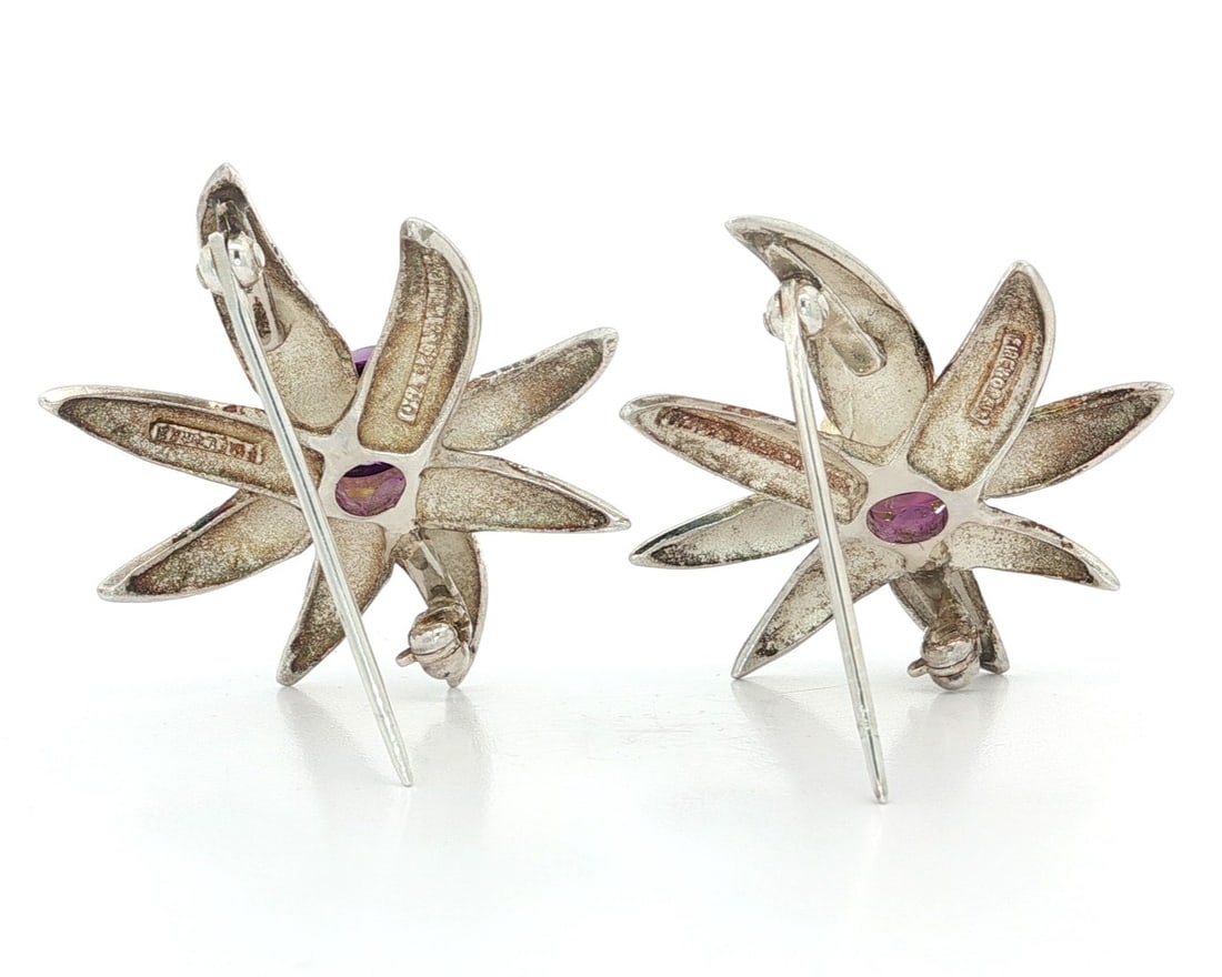 Tiffany & Co. Silver & Gold Amethyst 2 Fireworks Brooch - 6