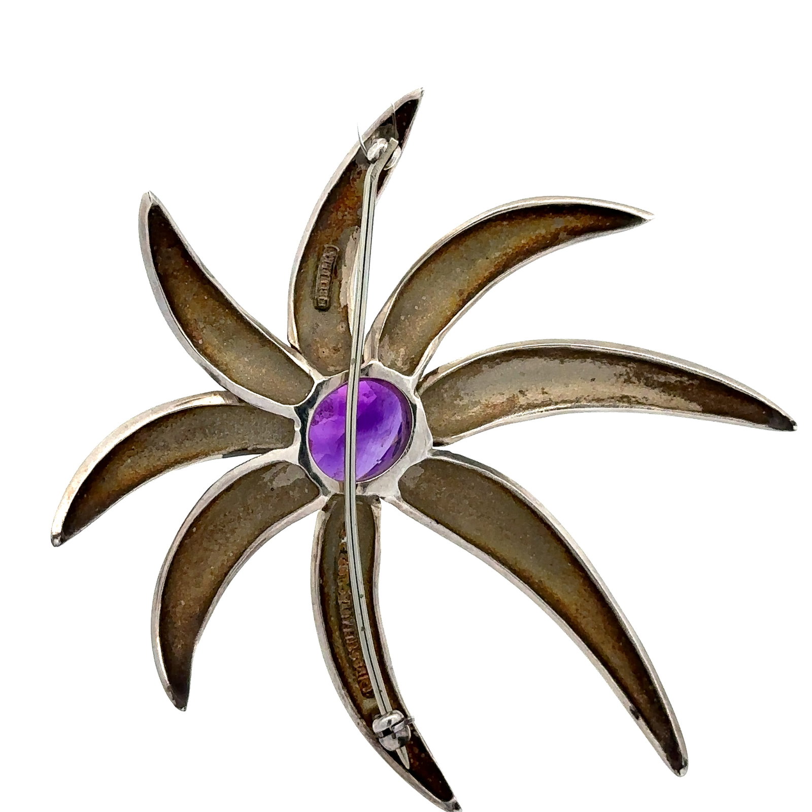 Tiffany & Co. Gold & Silver Amethyst Fireworks Brooch - 10