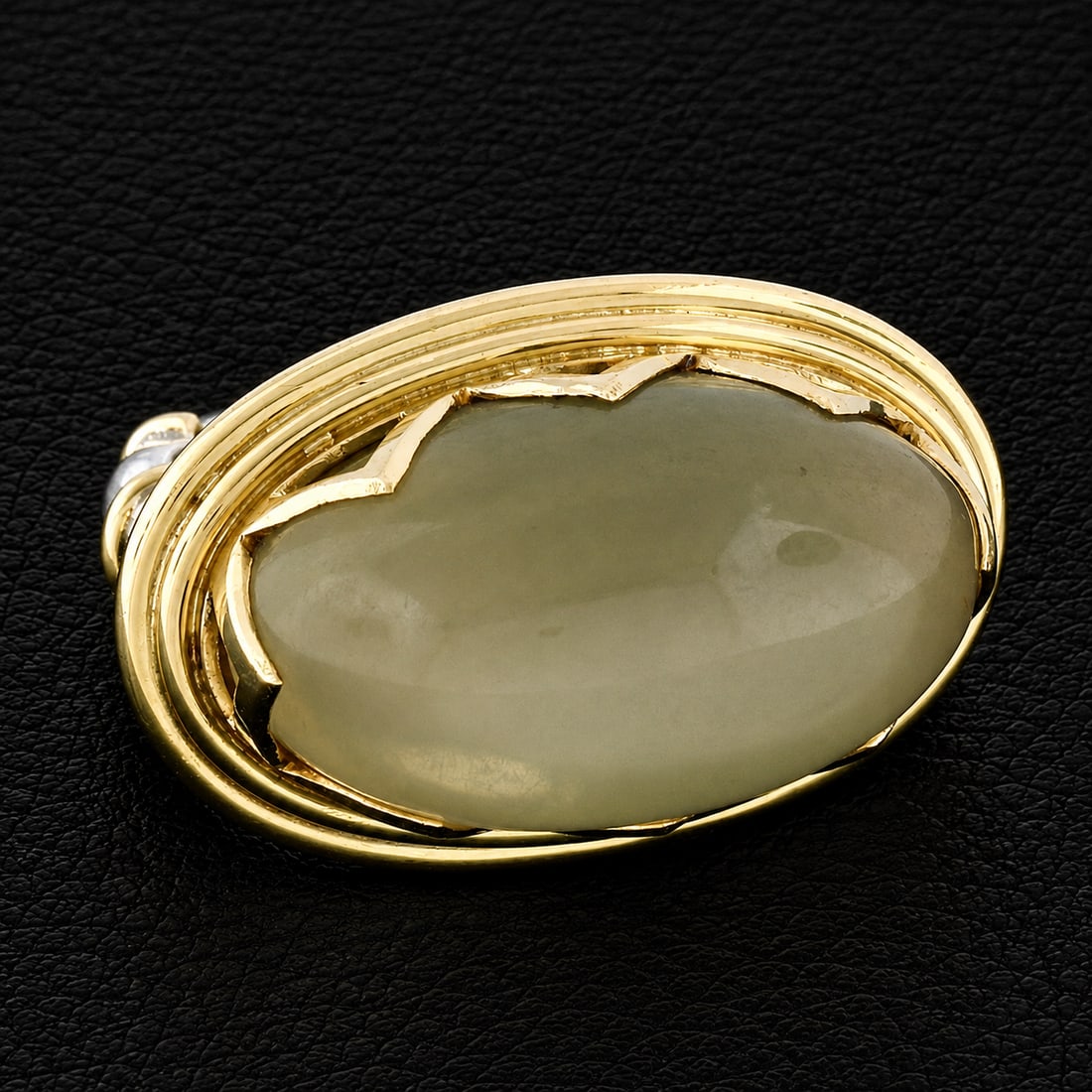18k Gold & Silver Moonstone Fancy Large Cocktail Ring - 7