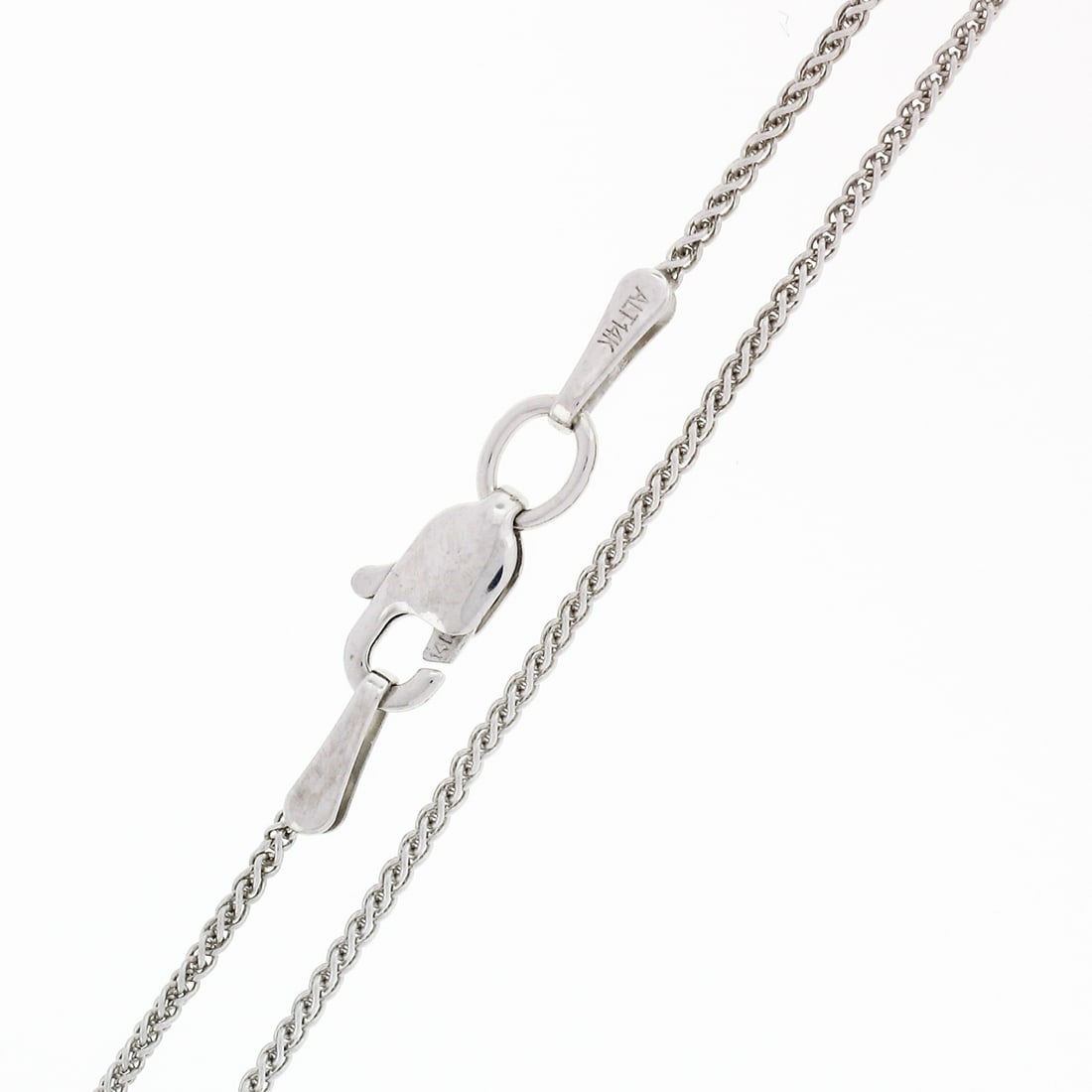 14K Gold Marquise Green Amethyst & Diamond Pendant - 5