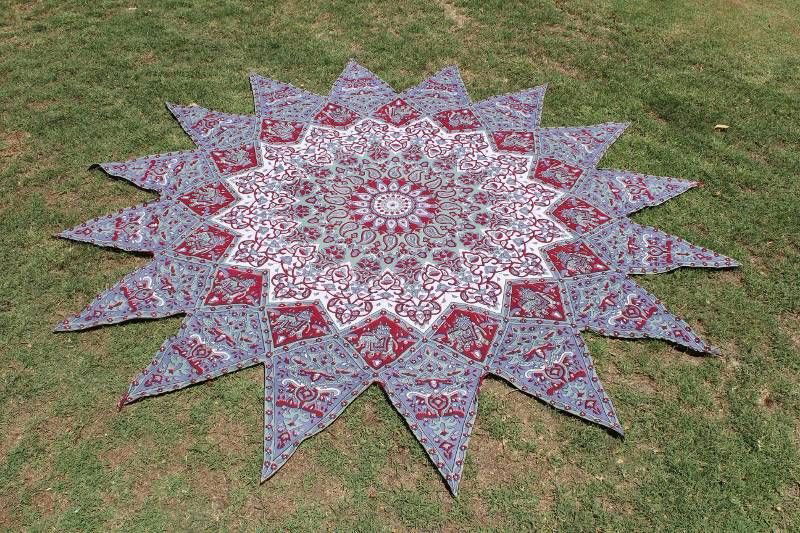 Exclusive Star Shaped Indian Beach Roundie Throw (1 of 3)