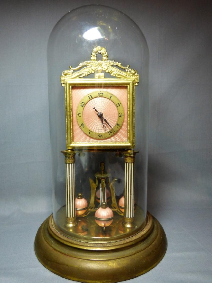 A German Guilloche Enameled Gilt Metal Dome Clock (1 of 1)