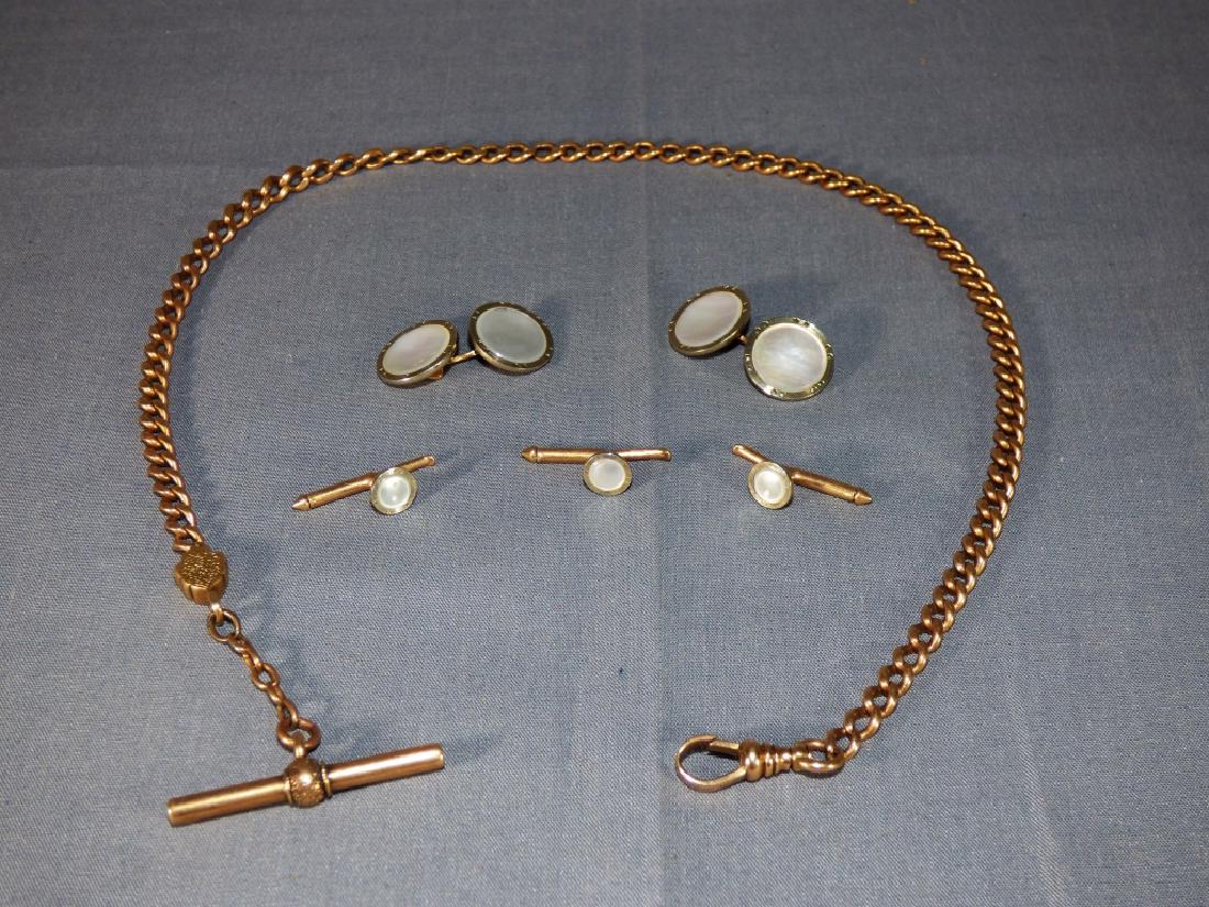 Group of Gentleman's Gold Jewelry Articles (1 of 1)