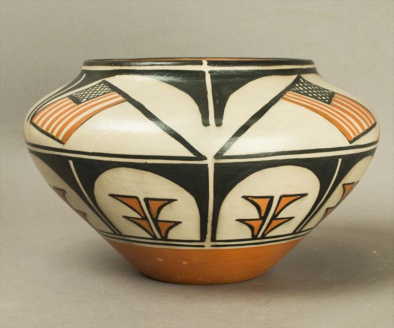 A Santo Domingo Pueblo Polychromed Pottery Olla (1 of 9)