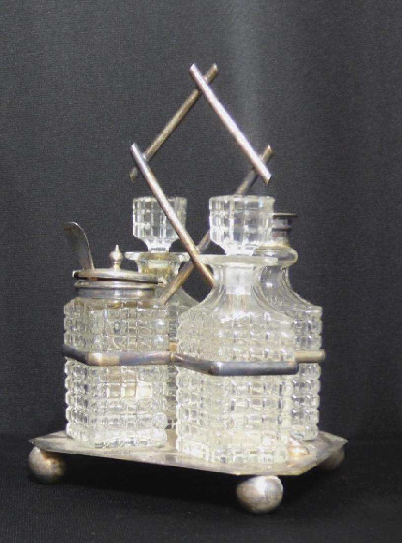 An Antique Silver-Plate Condiment Set (1 of 7)