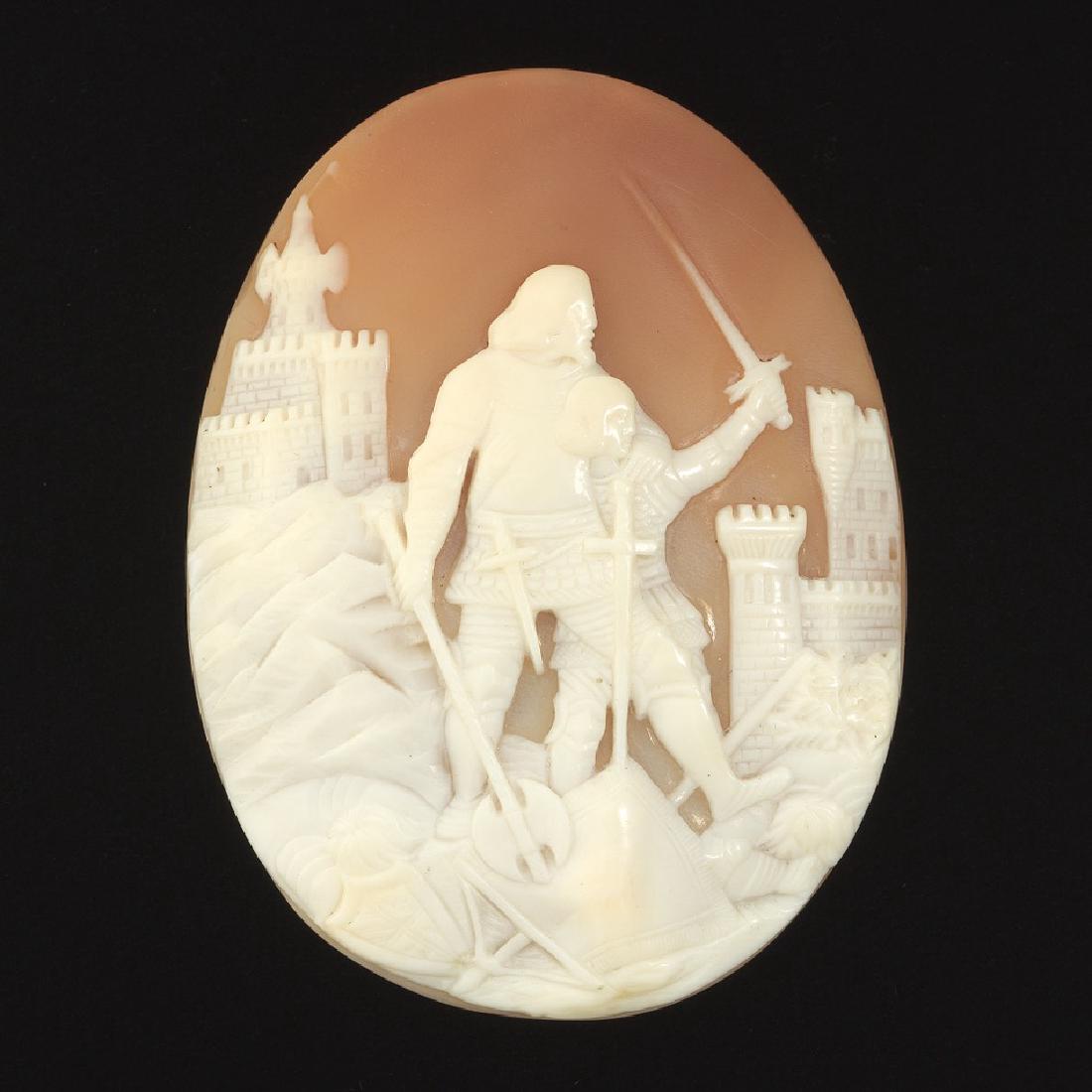 Antique Carved Shell Cameo, King Philip (1 of 5)