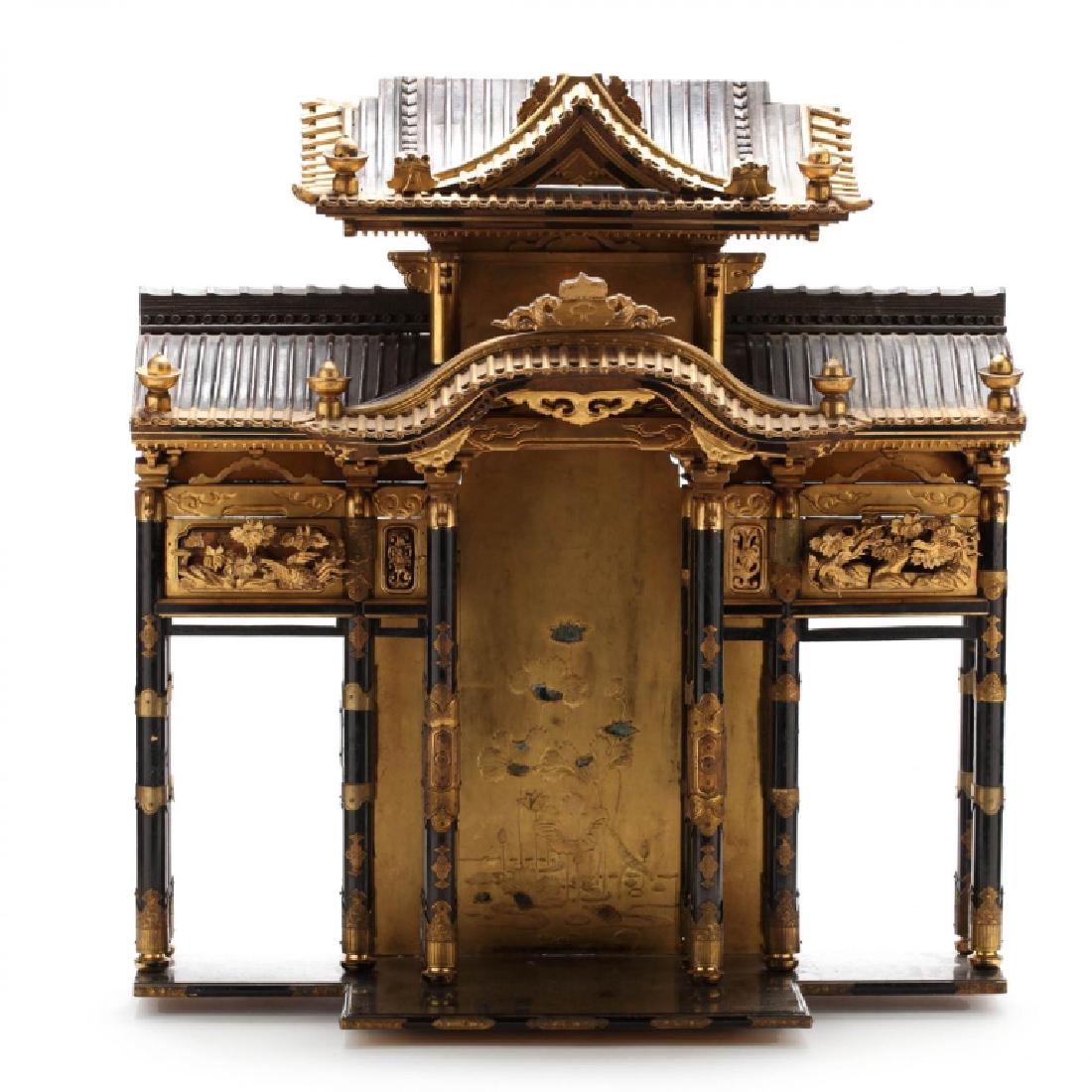 Antique Japanese Butsudan Lacquer and Gilt Shrine (1 of 5)