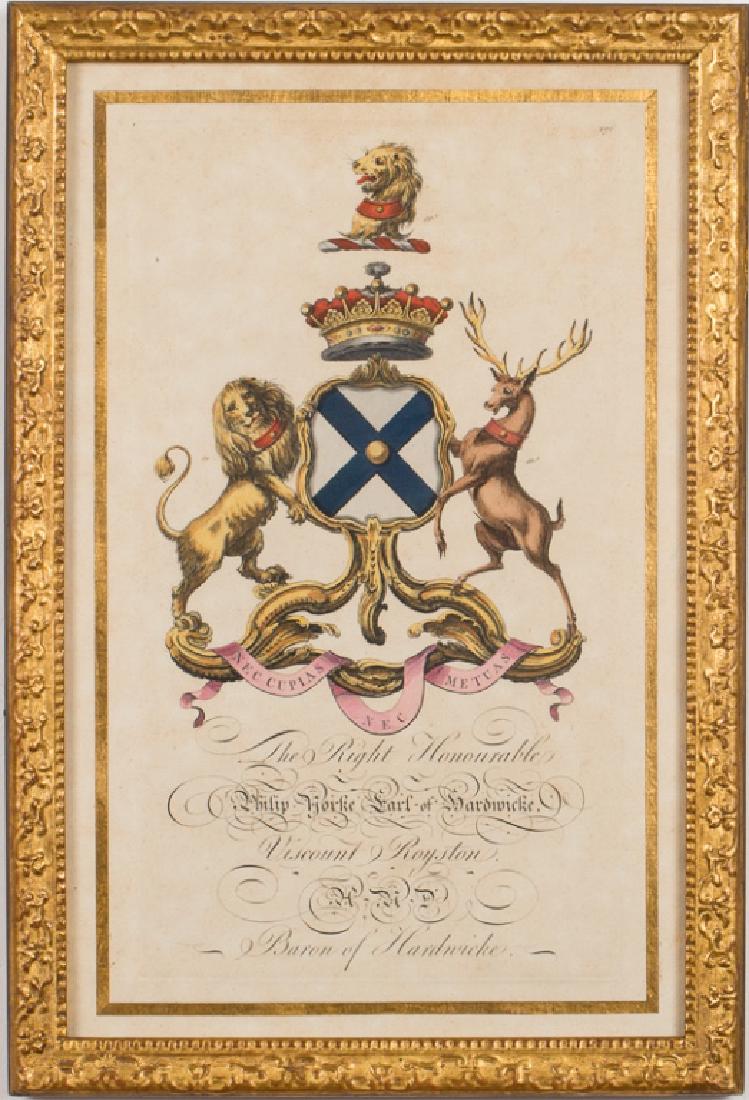 18th Century English Heraldry Crest Engraving (1 of 6)