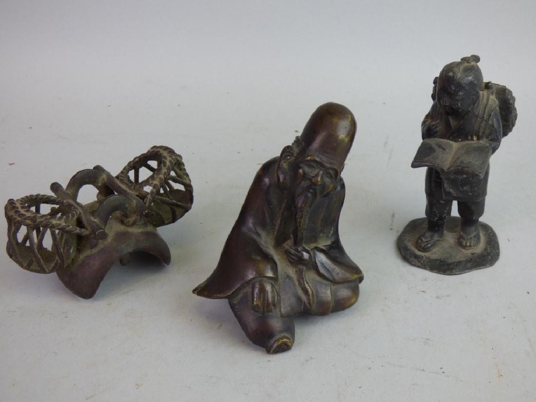 Three Antique Japanese Figural Metalware Articles (1 of 16)