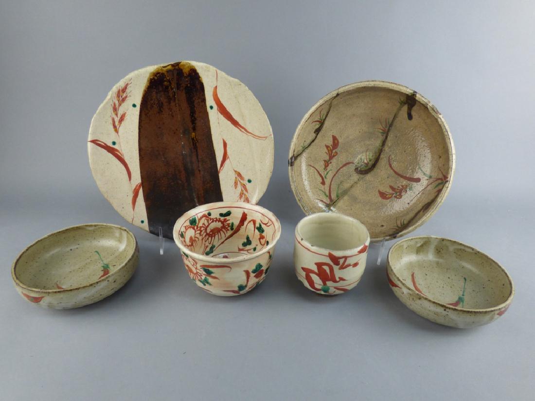 Group of Six Japanese Okinawa Pottery Articles (1 of 19)