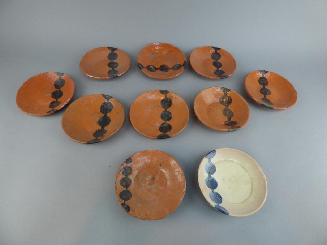 Eleven Shino Ware Pottery Dishes (1 of 14)