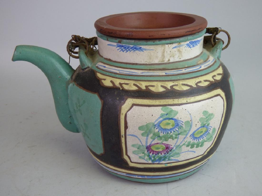 Antique Chinese Enameled Yixing Teapot (1 of 10)