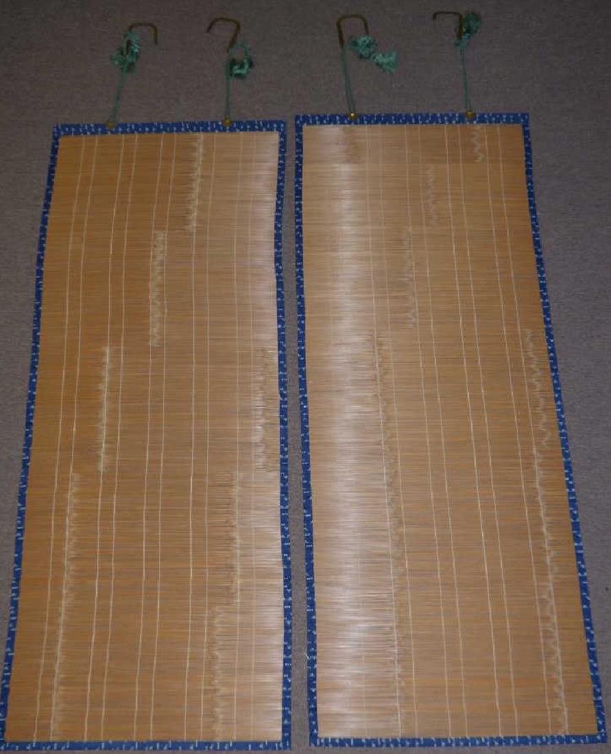 Eight Assorted Japanese Bamboo Sudare Blinds: Size : 79" L x 26" W with Hooks or 64" L x 26" W