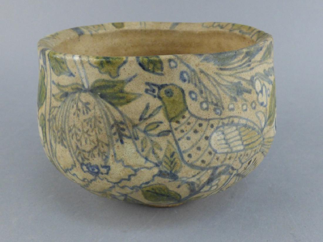 Japanese Antique Bowl: 4.5" Dia x 3.25" H