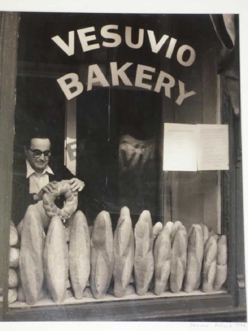 STEVEN PETSCH - B&W Photo: Photo of Italian Bakery Size : 16" x 20 1/2" frame, 10 1/2" x 13 1/2" photo.