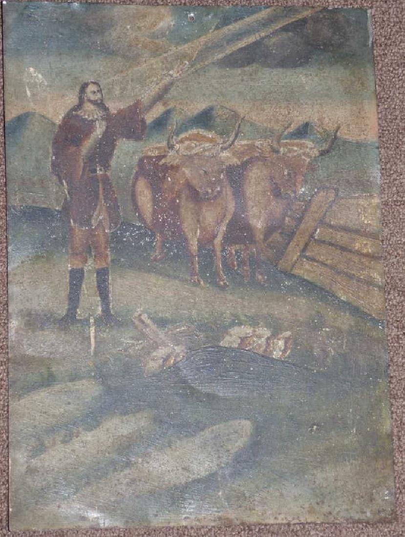 Spanish Colonial School Retablo on Tin (1 of 8)