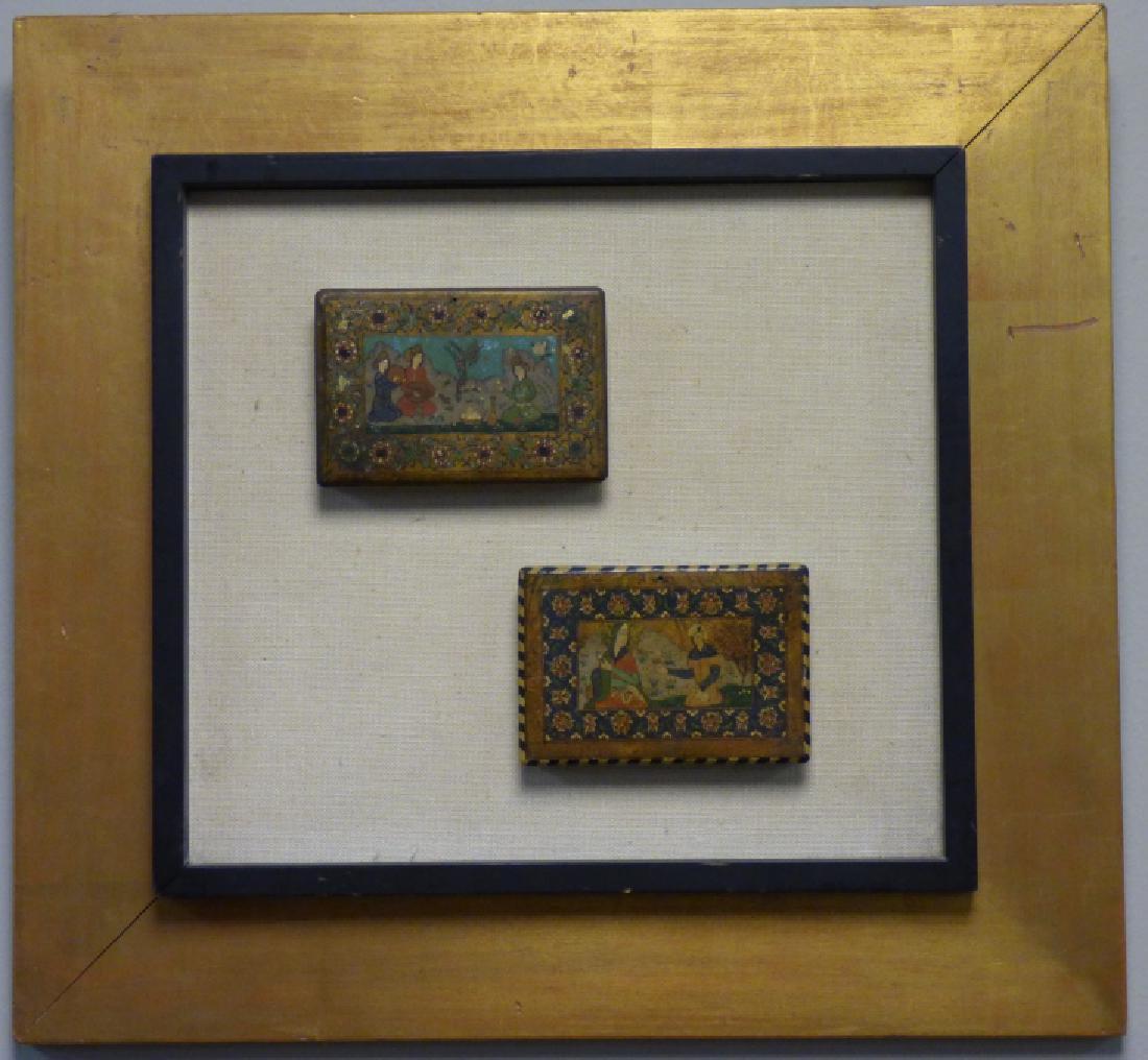 Framed Art with Hand Painted Persian Box Lids (1 of 6)