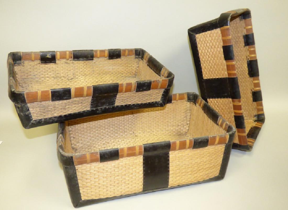 Lot of 3 Nesting Japanese Baskets (1 of 4)