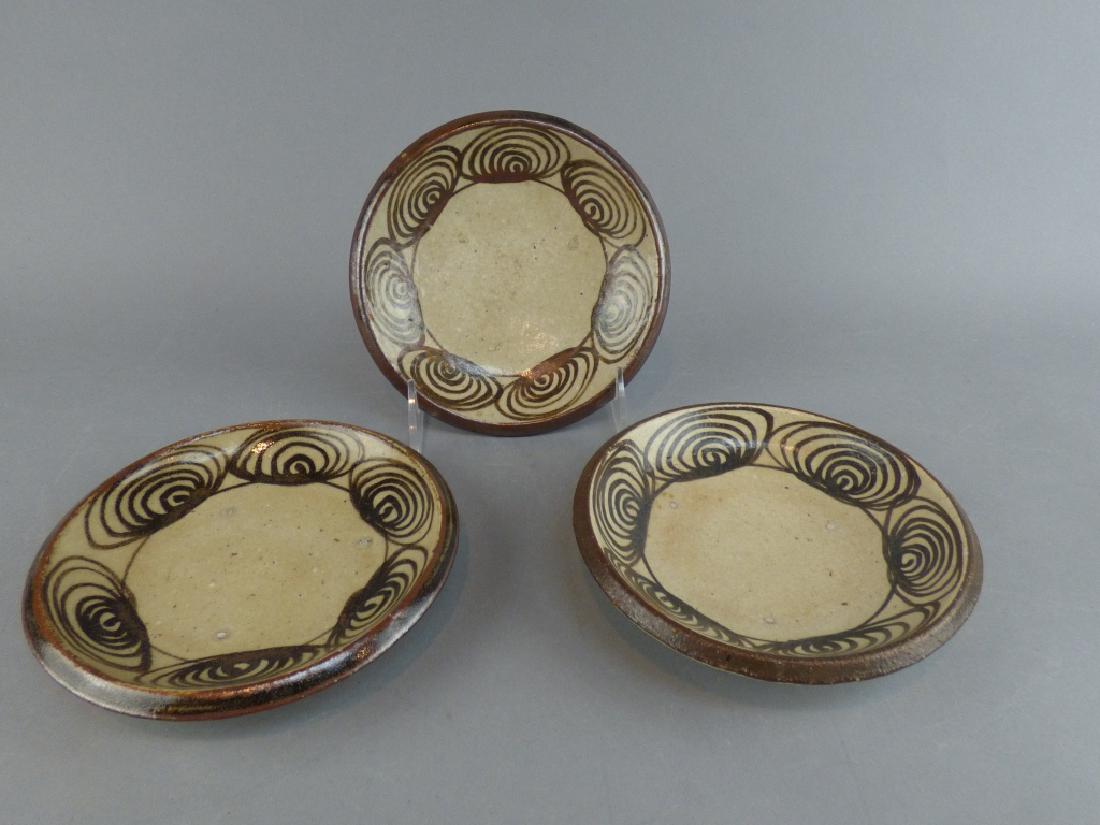 Three Seto Umanome Pottery Bowls (1 of 4)