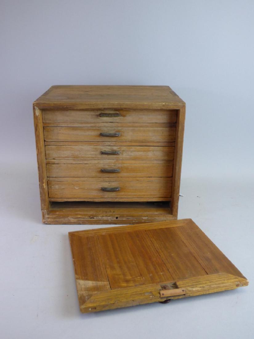 Japanese Document Tansu: Size: 9 5/8" H x 10 5/8" L x 8 5/8" W