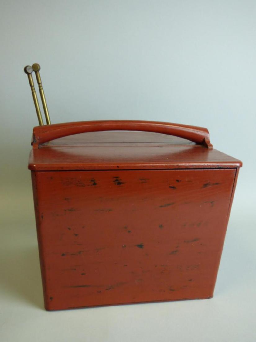 Negoro Lacquer Box: Size : 7 1/2" H x 9" L x 9" W