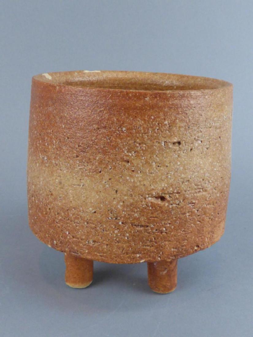 Orange Clay White Glaze: Mark to Base 5.5" Dia x 5.5" H