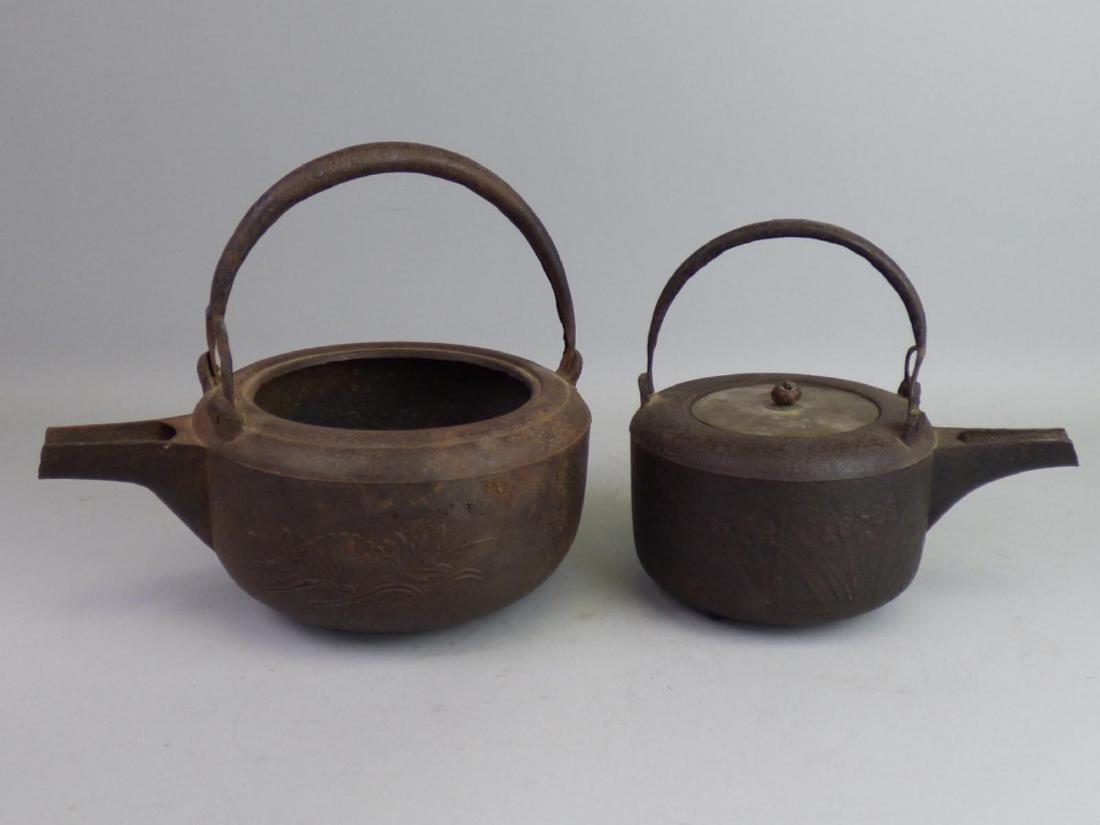 Two Antique Japanese Cast Iron Saki Pots (1 of 8)