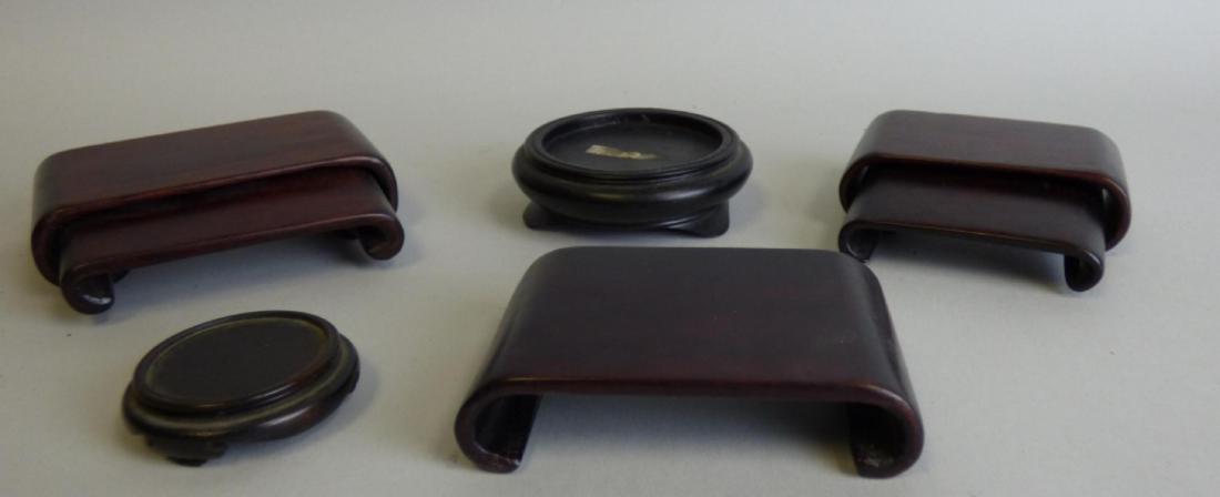 Lot of 5 Small Japanese Wood Stands (1 of 3)