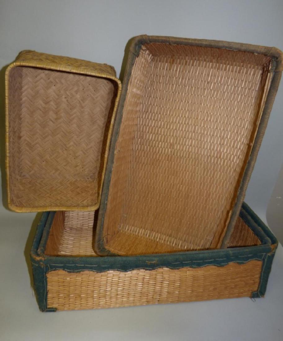 Lot of 4 Japanese Woven Basket (1 of 3)