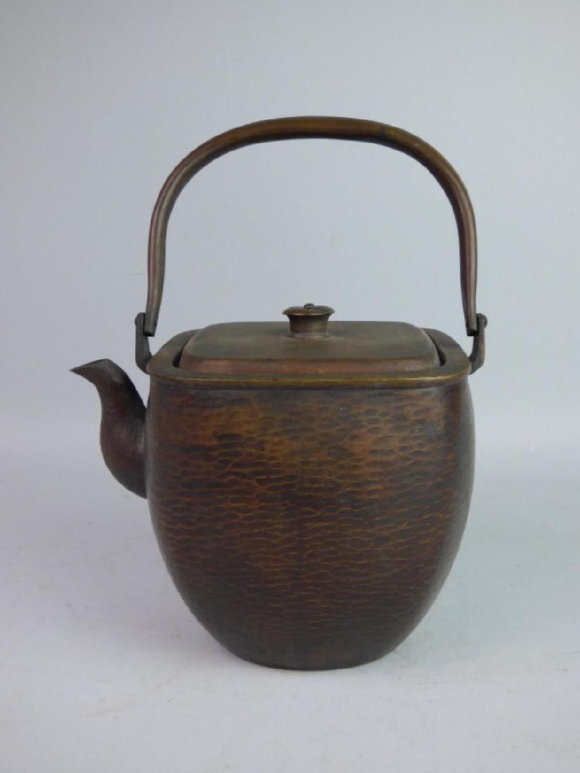Antique Japanese Hammered Copper Teapot (1 of 10)
