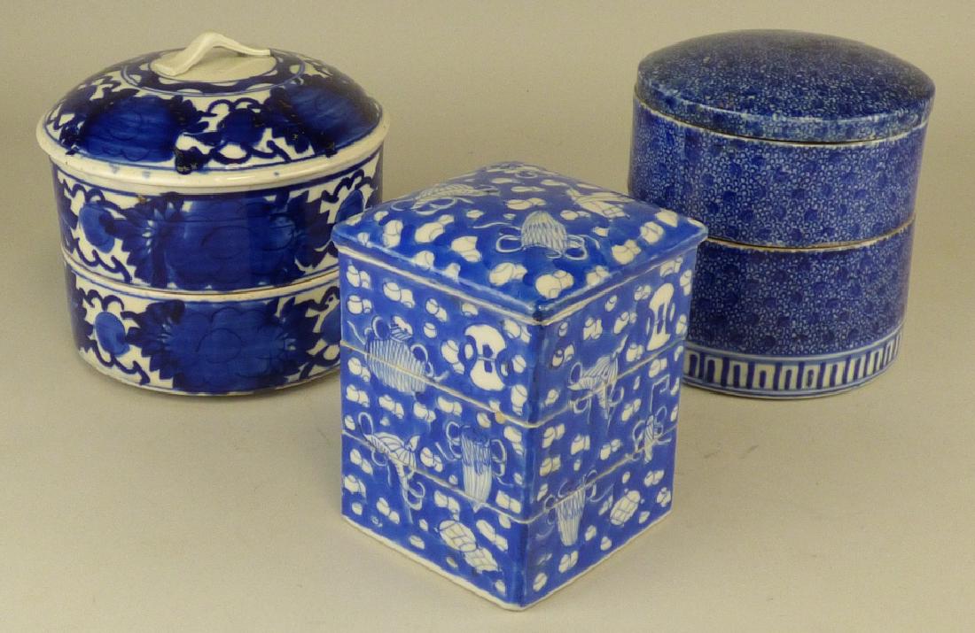 3 Blue & White Storage Containers (1 of 17)