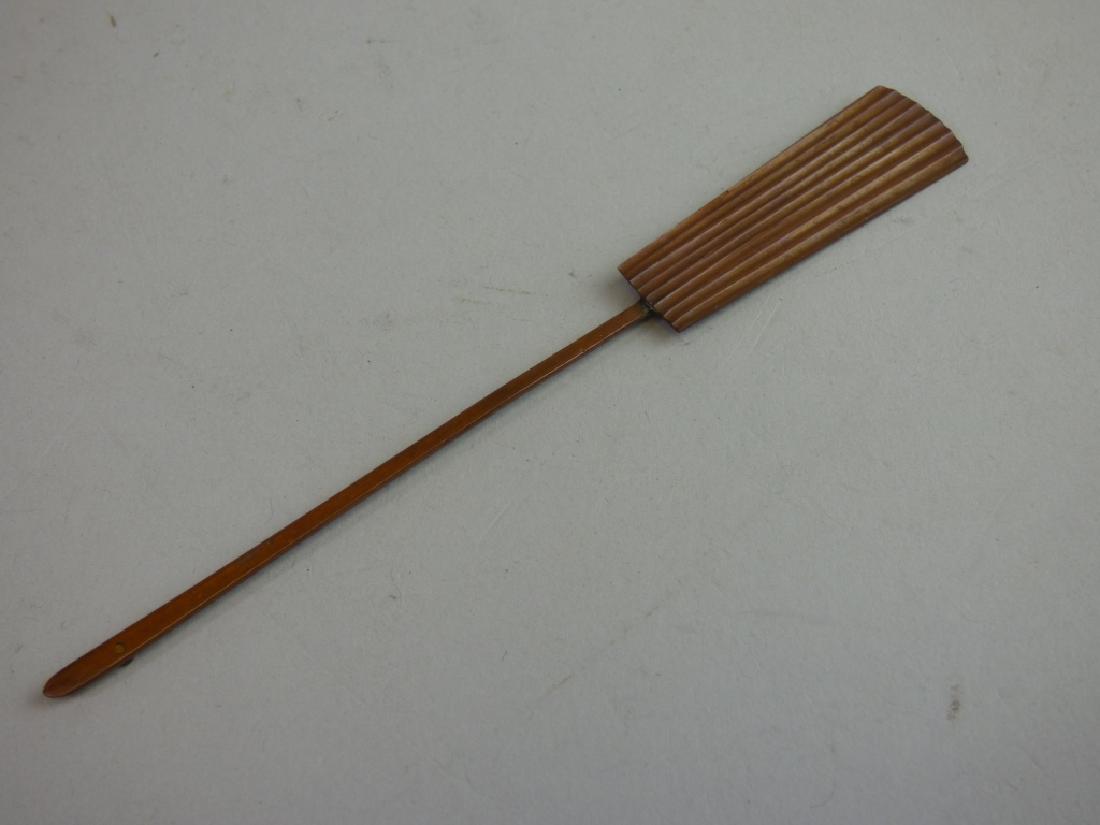 Antique Japanese Copper Kanzashi Hairpin: Size: 5 3/8" L