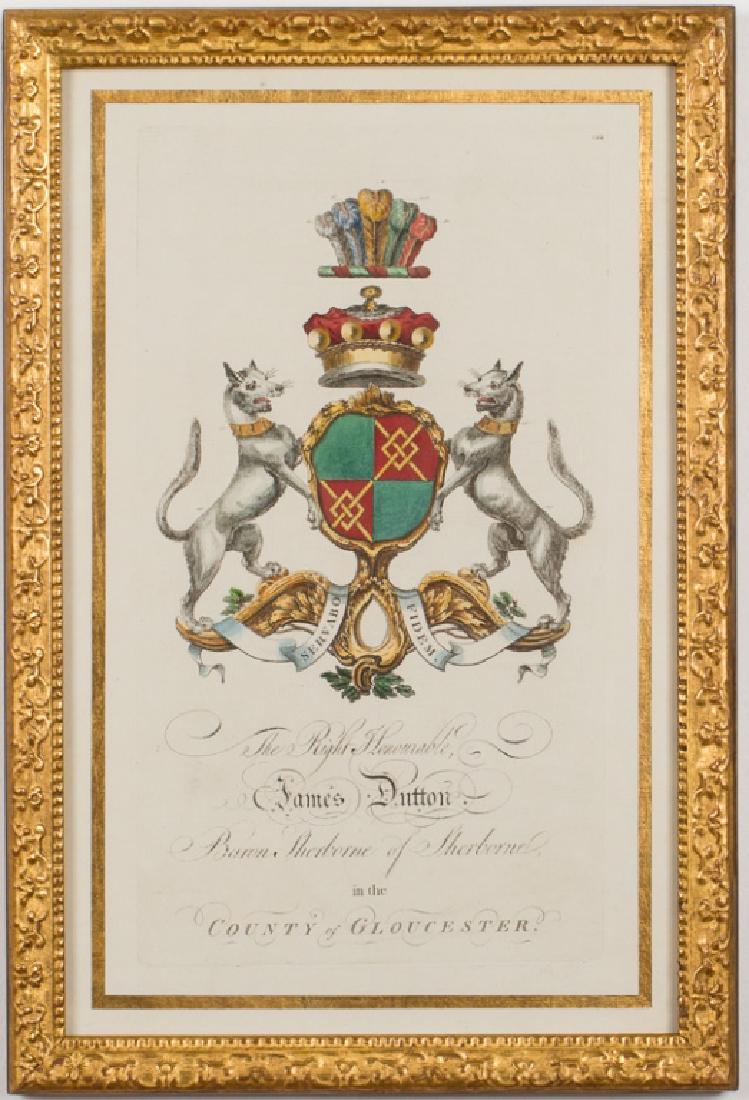 18th Century English Heraldry Crest Engraving (1 of 5)