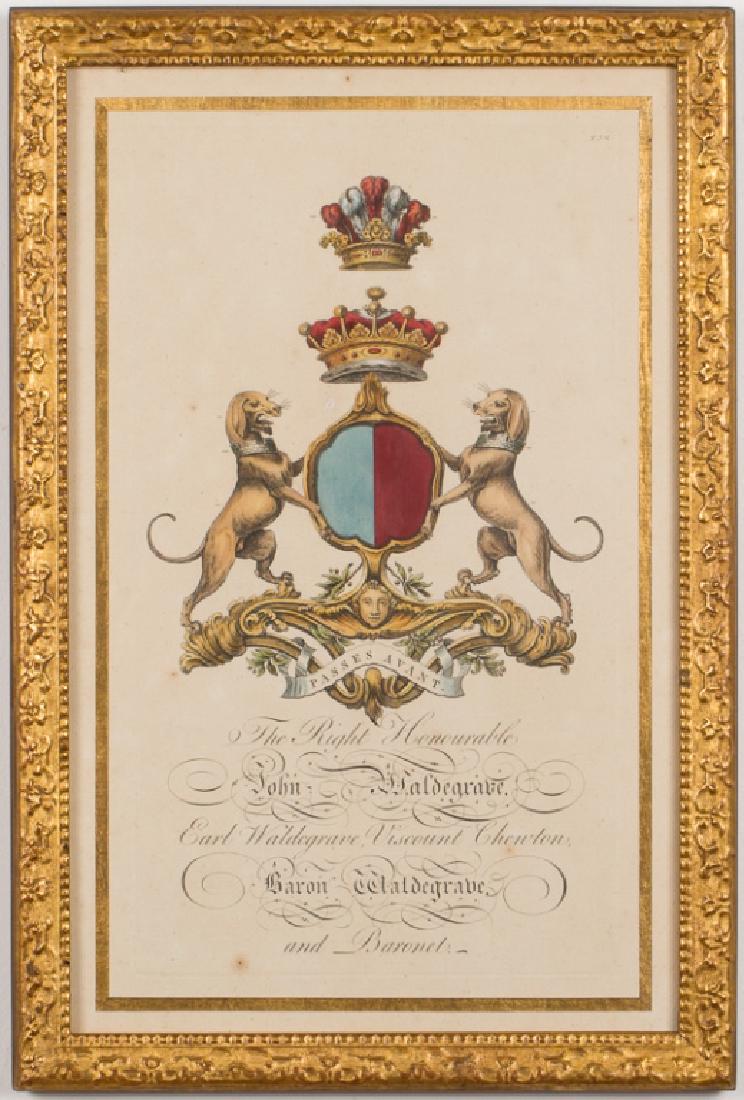 18th Century English Heraldry Crest Engraving (1 of 6)